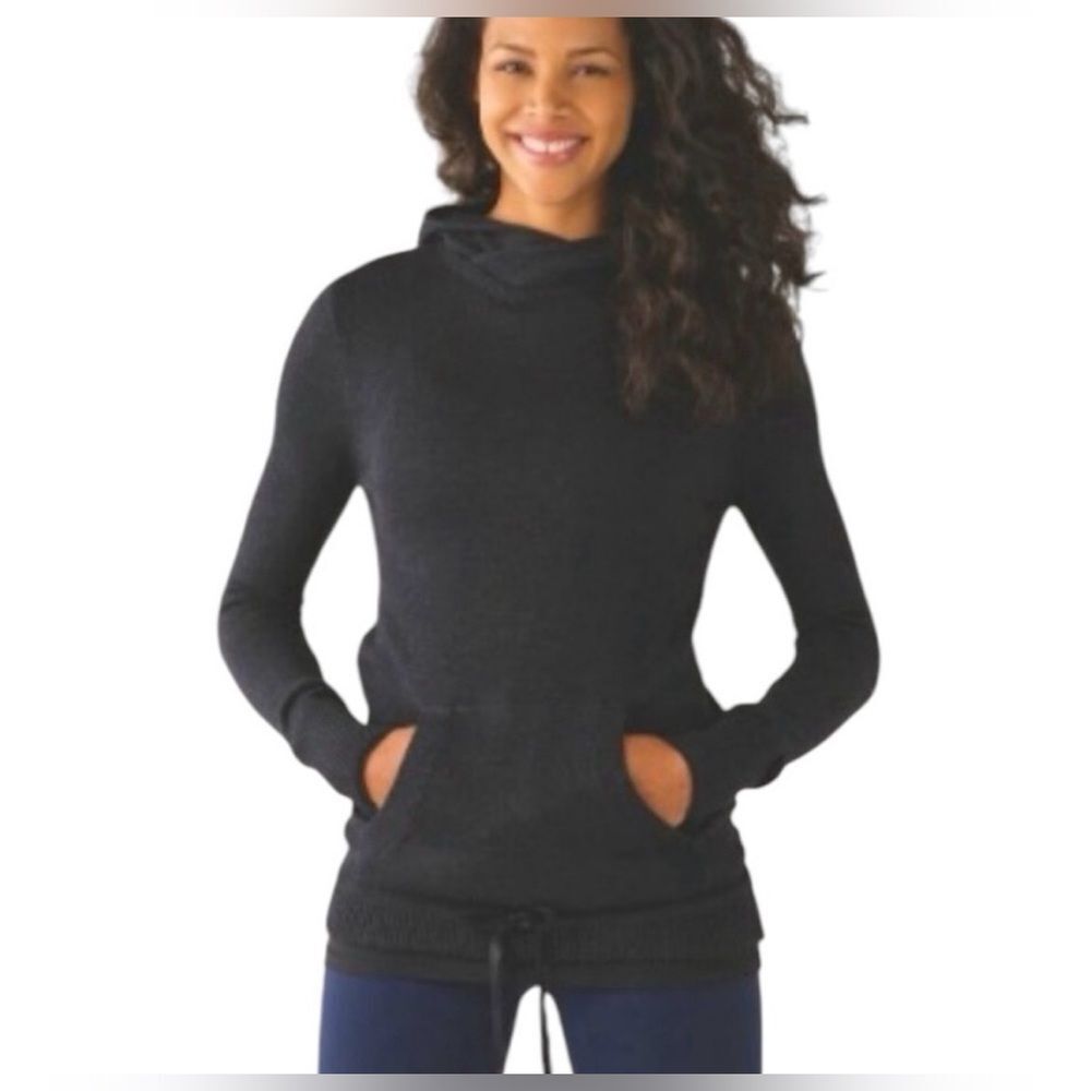 Lululemon Heather Black Sweet Savasana Hooded Sweater M